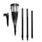 Newhouse Lighting Solar LED Island Torches w/Flickering Flame, Dusk to Dawn, Black, PK 2 FLTORCH2-B - alternate 2